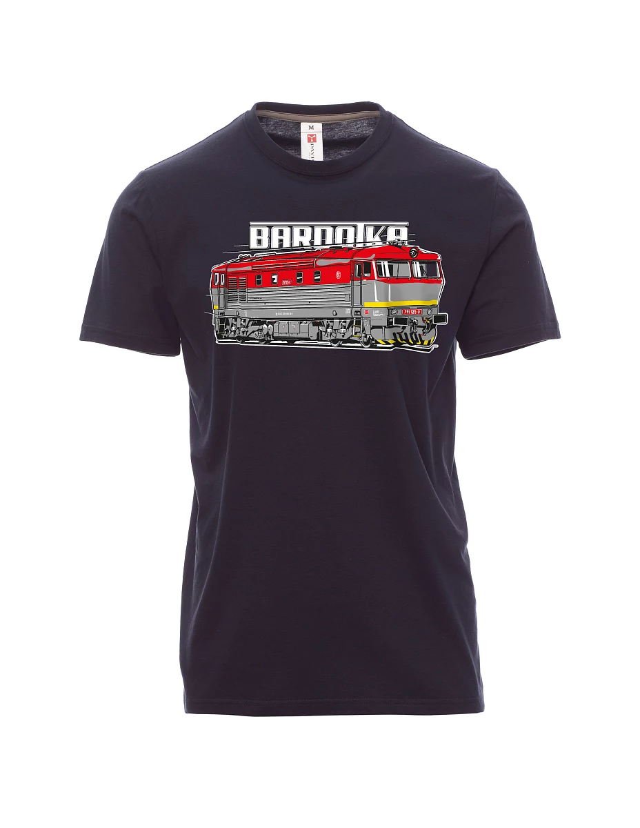 Męski t-shirt marynarka wojenna Lokomotywa Bardotka