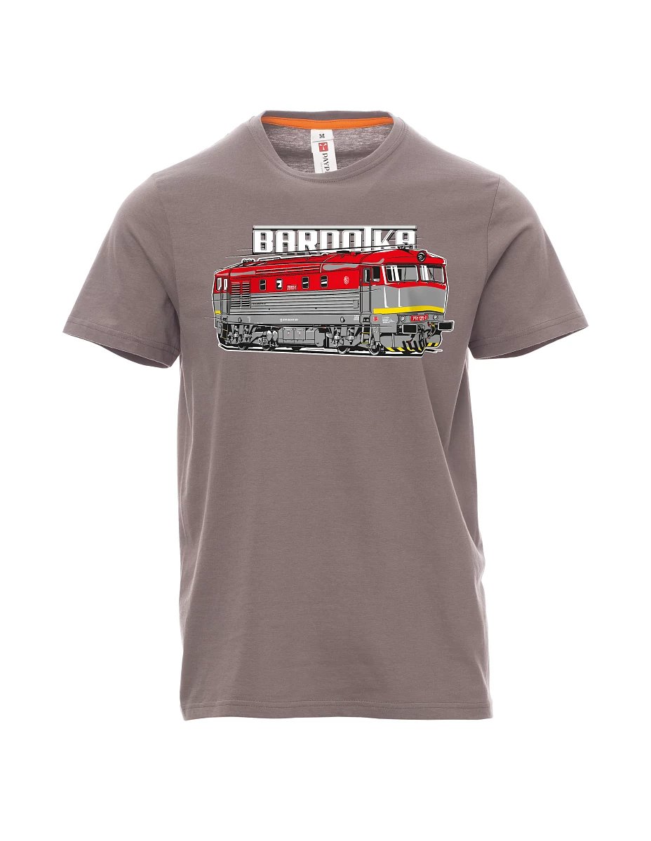 Męski t-shirt stalowa szarość Lokomotywa Bardotka