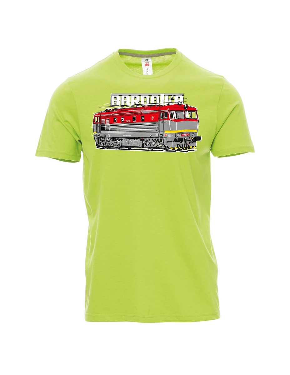 Męski t-shirt jasno zielony Lokomotywa Bardotka