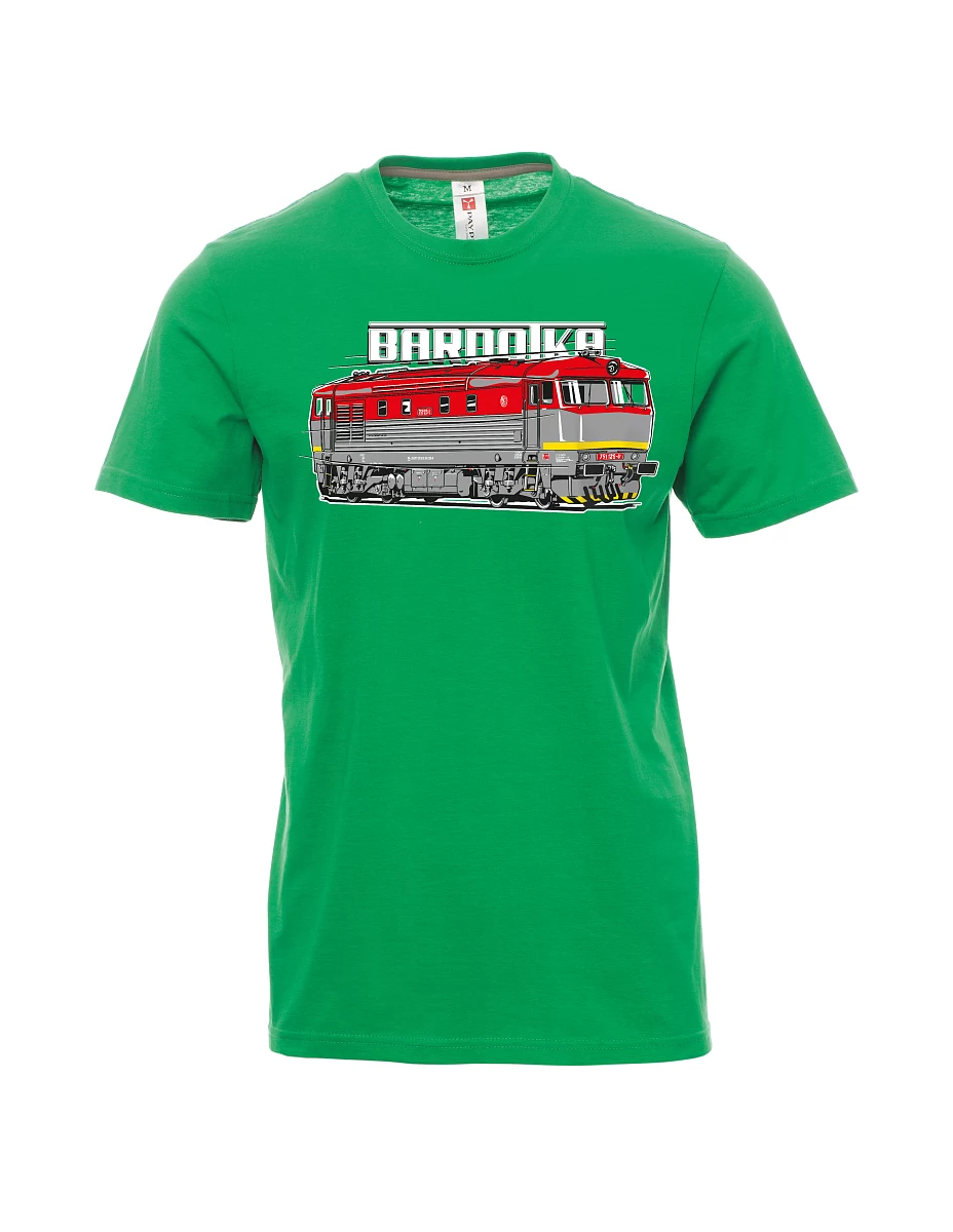 Męski t-shirt zielony Lokomotywa Bardotka