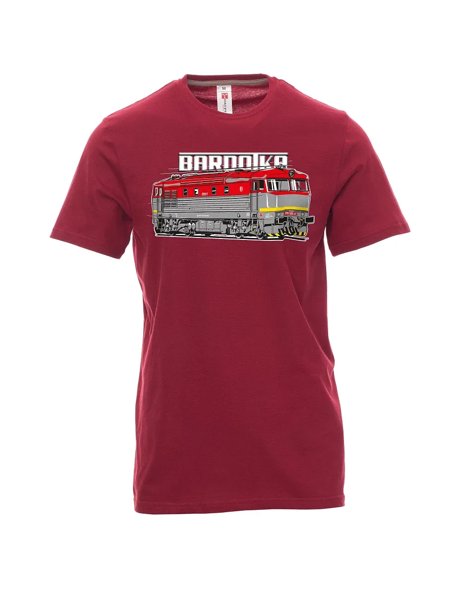 Męski t-shirt czerwony Lokomotywa Bardotka