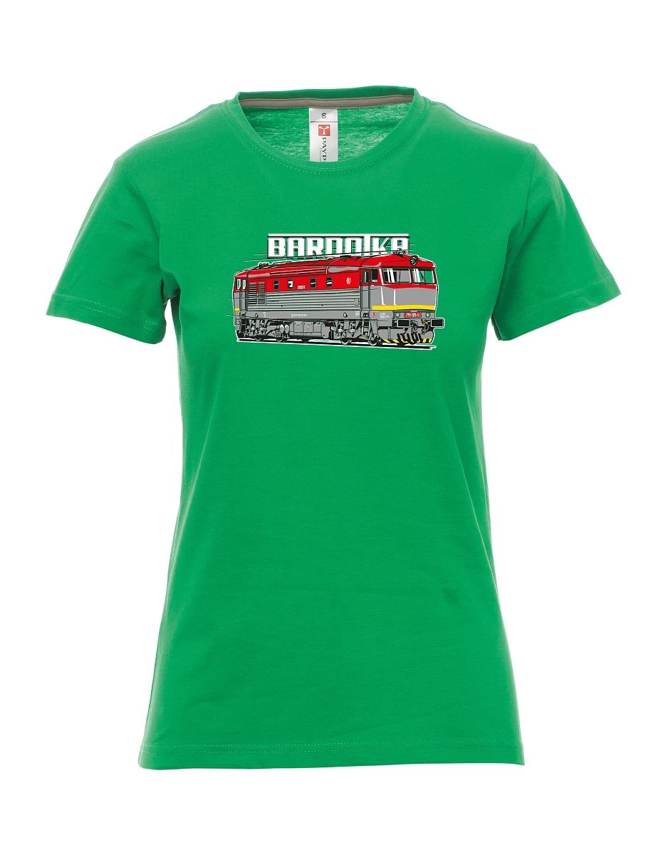 Damski t-shirt zielony Lokomotywa Bardotka