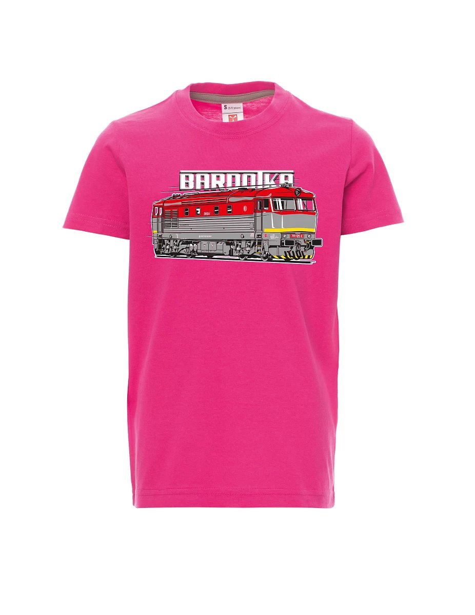 Dziecięcy t-shirt różowy Lokomotywa Bardotka