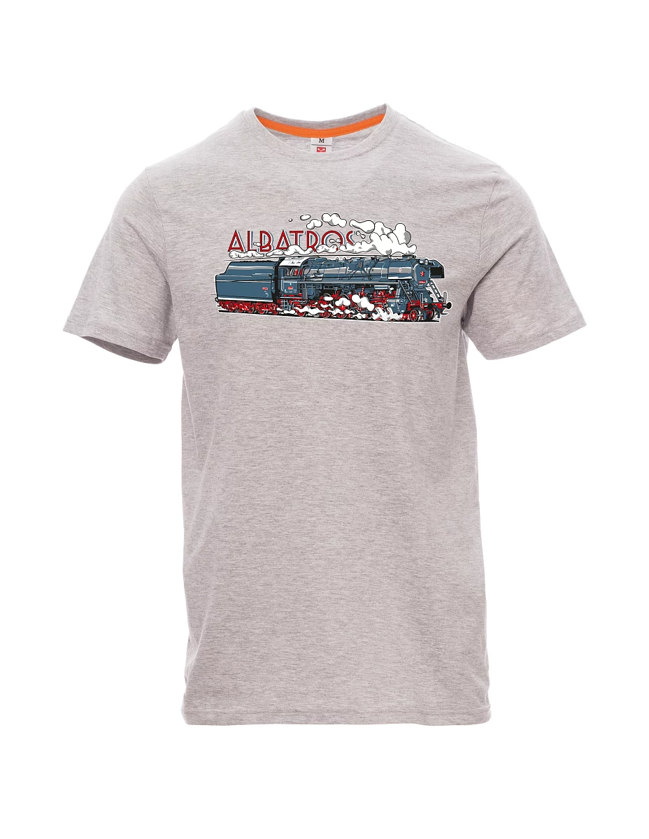 Męski t-shirt szary melanż Lokomotywa Albatros