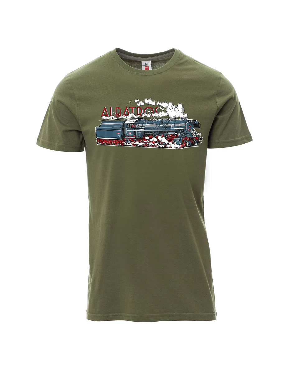 Męski t-shirt khaki Lokomotywa Albatros