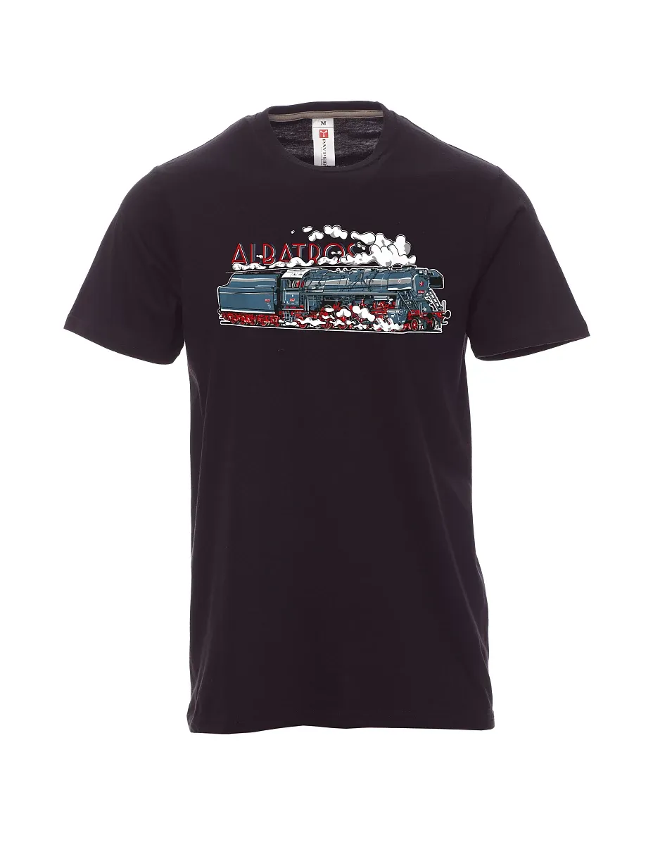 Męski t-shirt czarny Lokomotywa Albatros