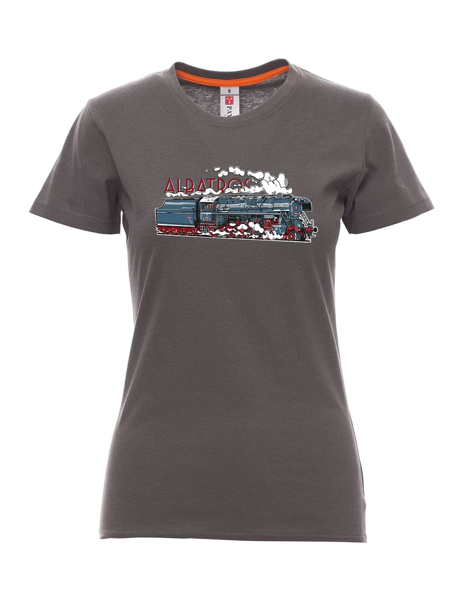 Damski t-shirt antracytowy Lokomotywa Albatros