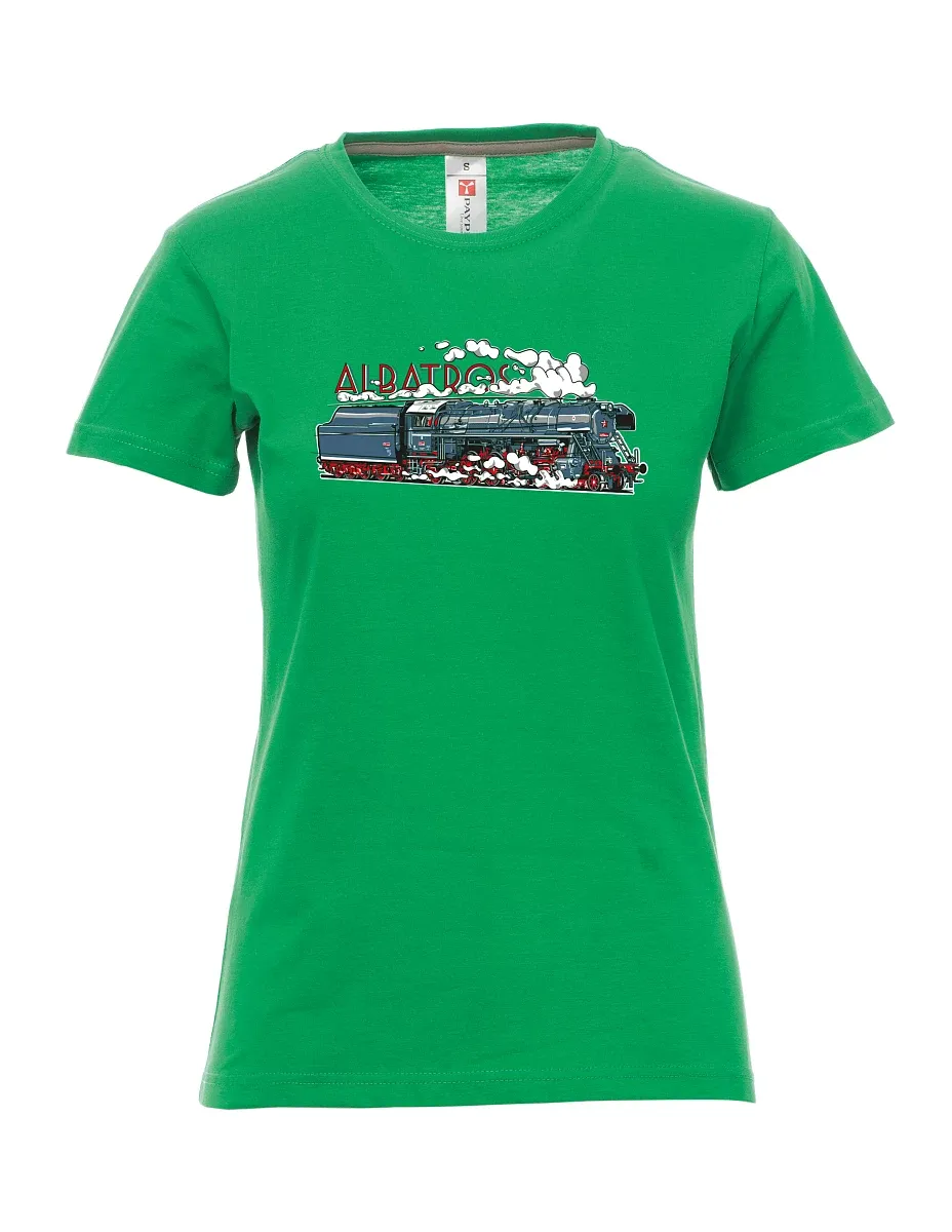 Damski t-shirt zielony Lokomotywa Albatros