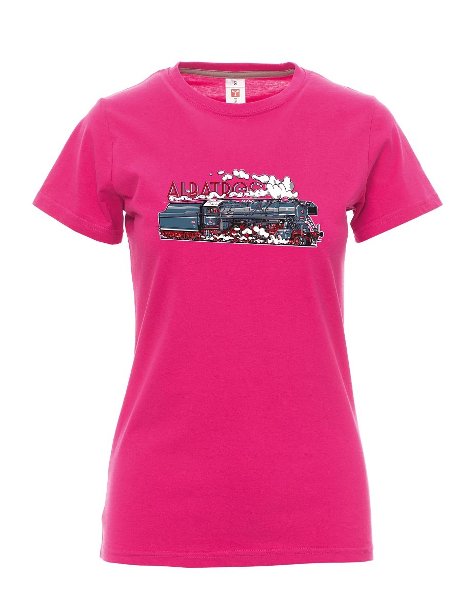 Damski t-shirt różowy Lokomotywa Albatros