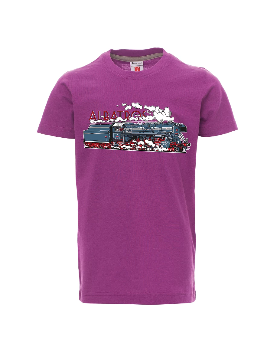 Dziecięcy t-shirt purpurowy Lokomotywa Albatros