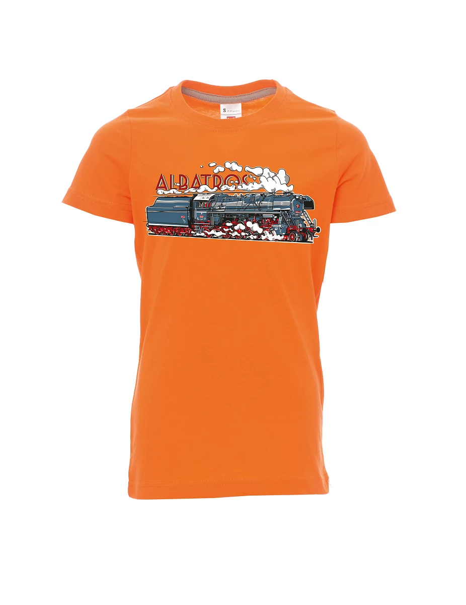 Dziecięcy t-shirt pomarańczowy Lokomotywa Albatros