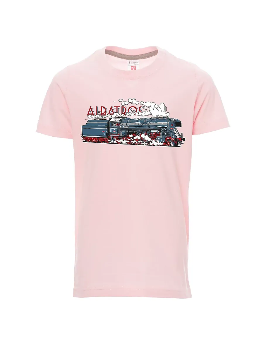 Dziecięcy t-shirt jasno różowy Lokomotywa Albatros
