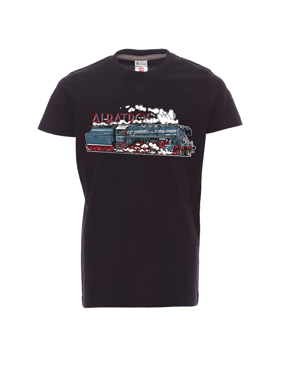 Dziecięcy t-shirt czarny Lokomotywa Albatros