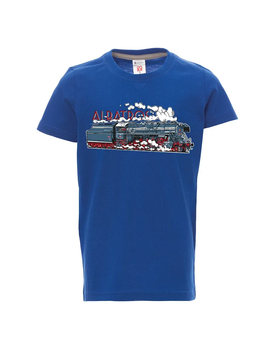 Dziecięcy t-shirt niebieski Lokomotywa Albatros