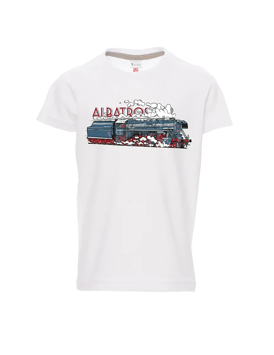 Dziecięcy t-shirt biały Lokomotywa Albatros