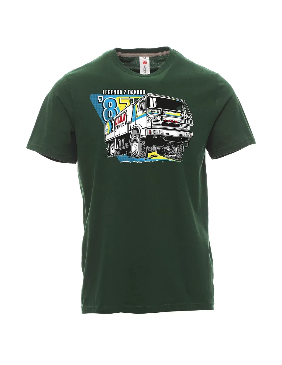Męski t-shirt ciemnozielony Liaz z Dakaru 1987