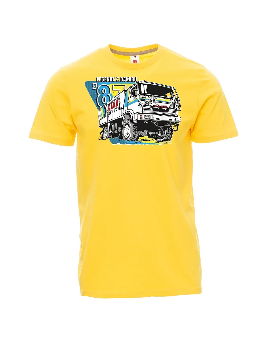 Męski t-shirt żółty Liaz z Dakaru 1987