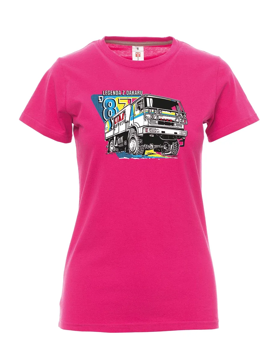 Damski t-shirt różowy Liaz z Dakaru 1987