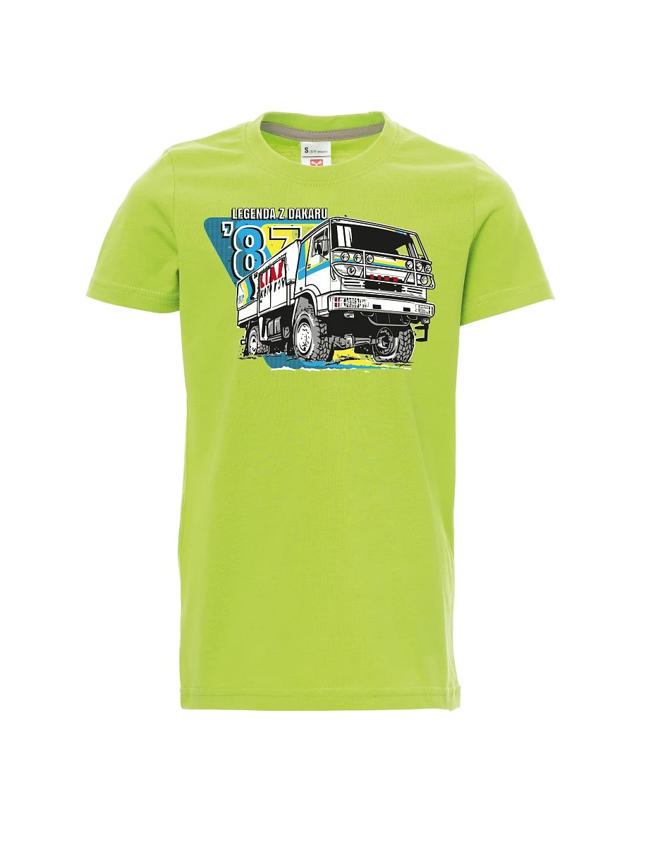 Dziecięcy t-shirt jasno zielony Liaz z Dakaru 1987