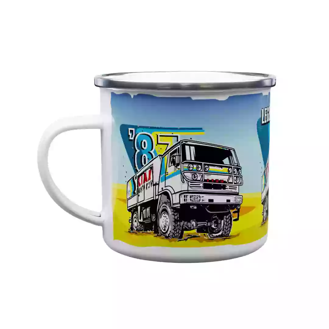 Kubek emaliowany Liaz z Dakaru 1987 330 ml