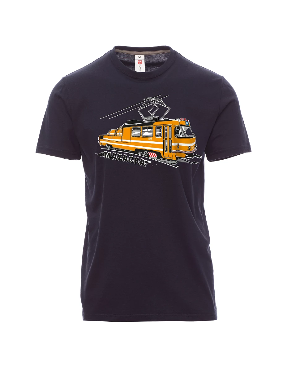Męski t-shirt marynarka wojenna Tramwaj smarujący