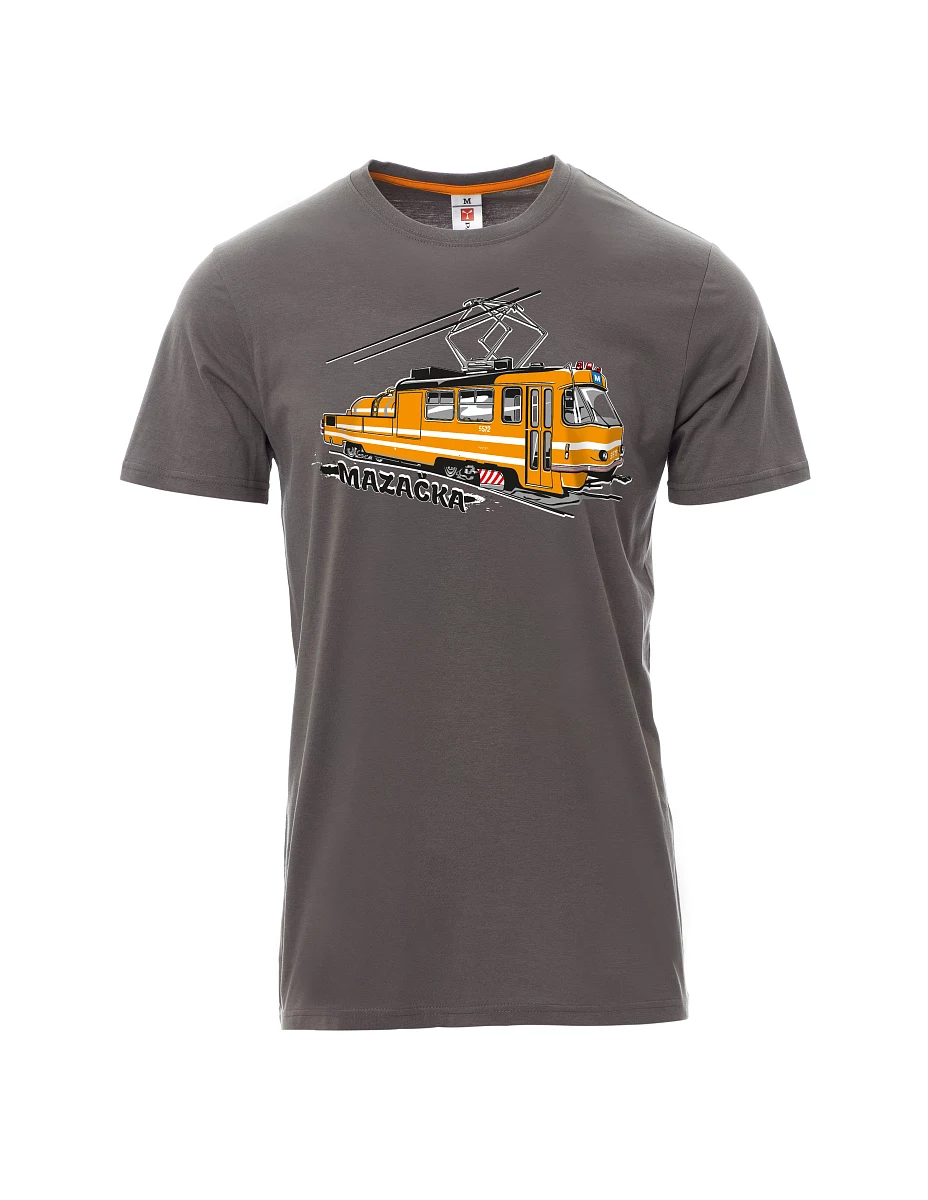 Męski t-shirt szary Tramwaj smarujący
