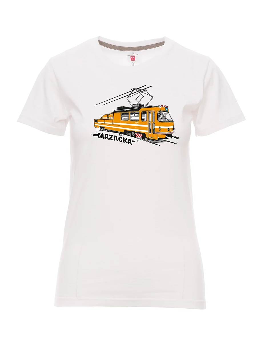 Damski t-shirt biały Tramwaj smarujący