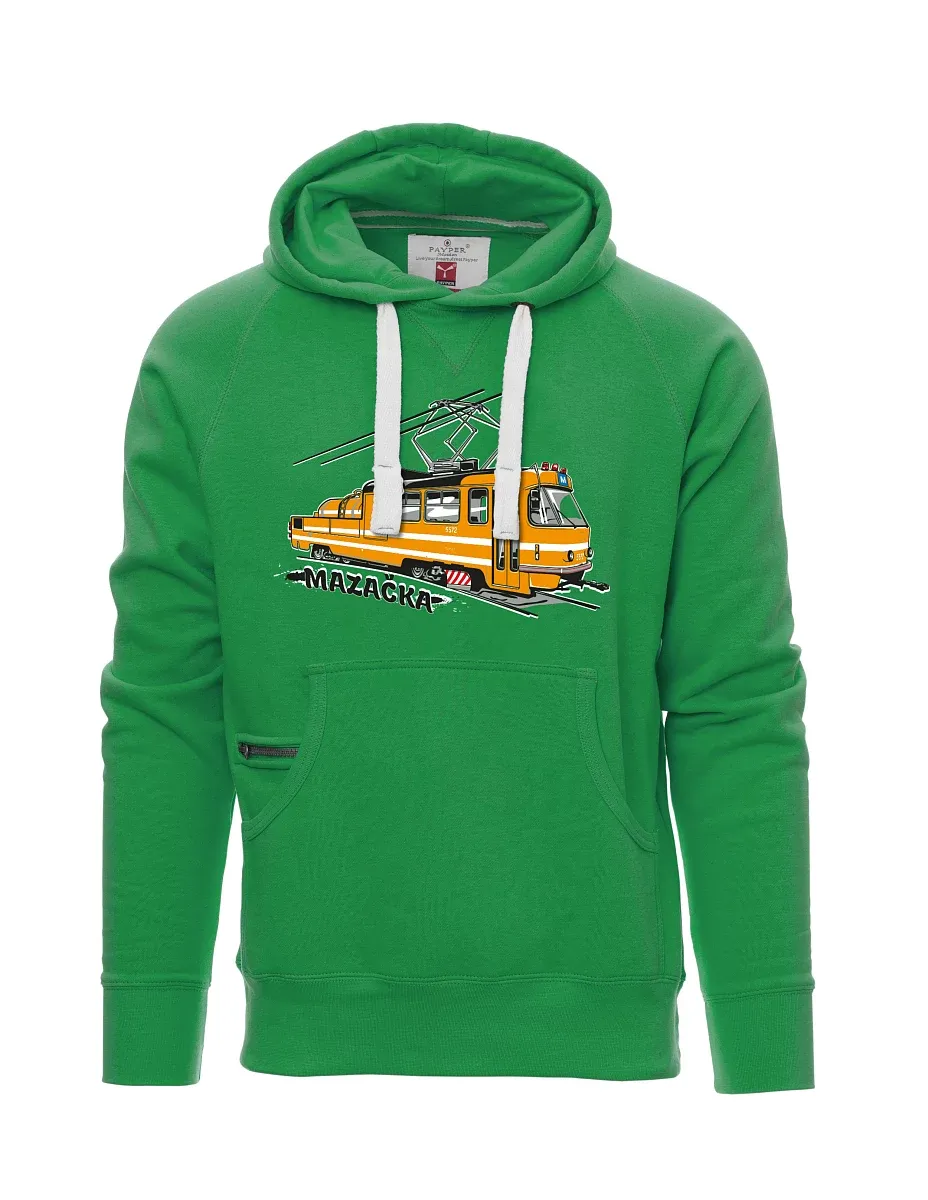 Męska bluza zielona Tramwaj smarujący