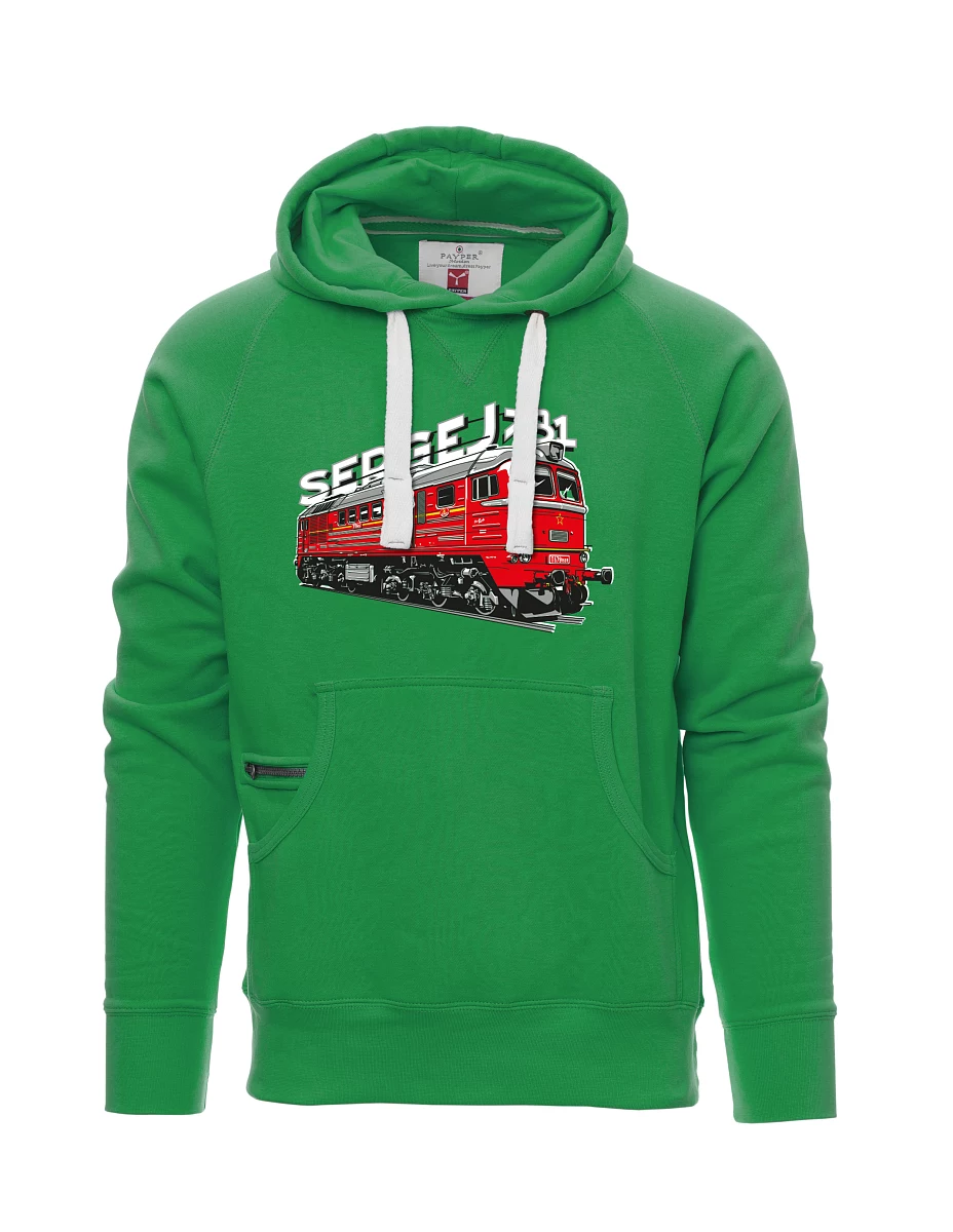 Męska bluza zielona Lokomotywa 781 "Sergej" (M62)