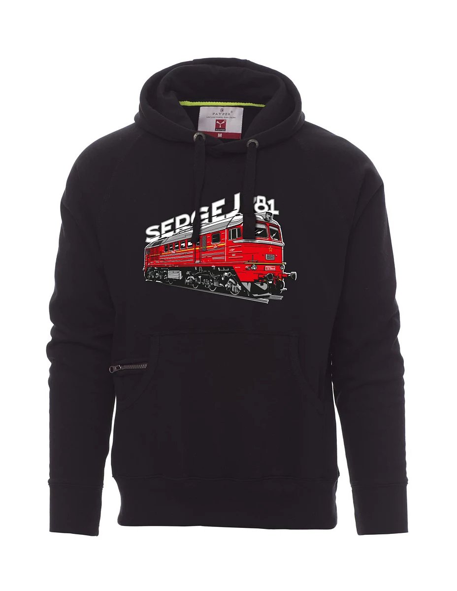 Męska bluza czarna Lokomotywa 781 "Sergej" (M62)
