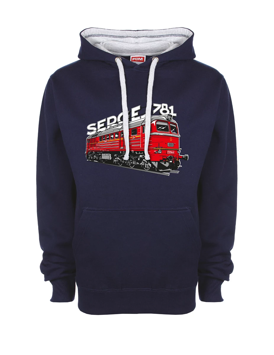 Bluza szaro-królewsko niebieska Lokomotywa 781 "Sergej" (M62)