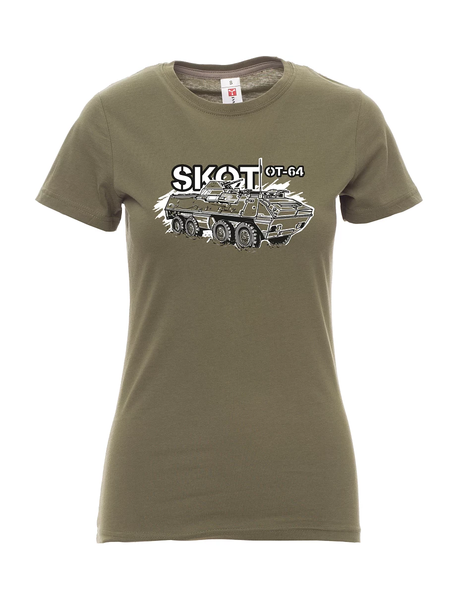 Damski t-shirt khaki Opancerzony Transporter 64 "SKOT"