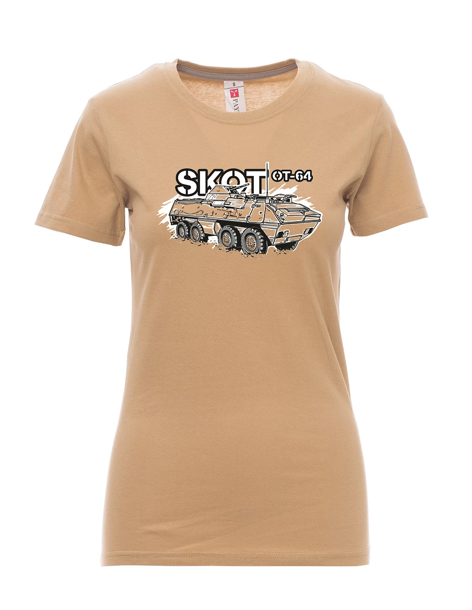 Damski t-shirt brązowy Opancerzony Transporter 64 "SKOT"