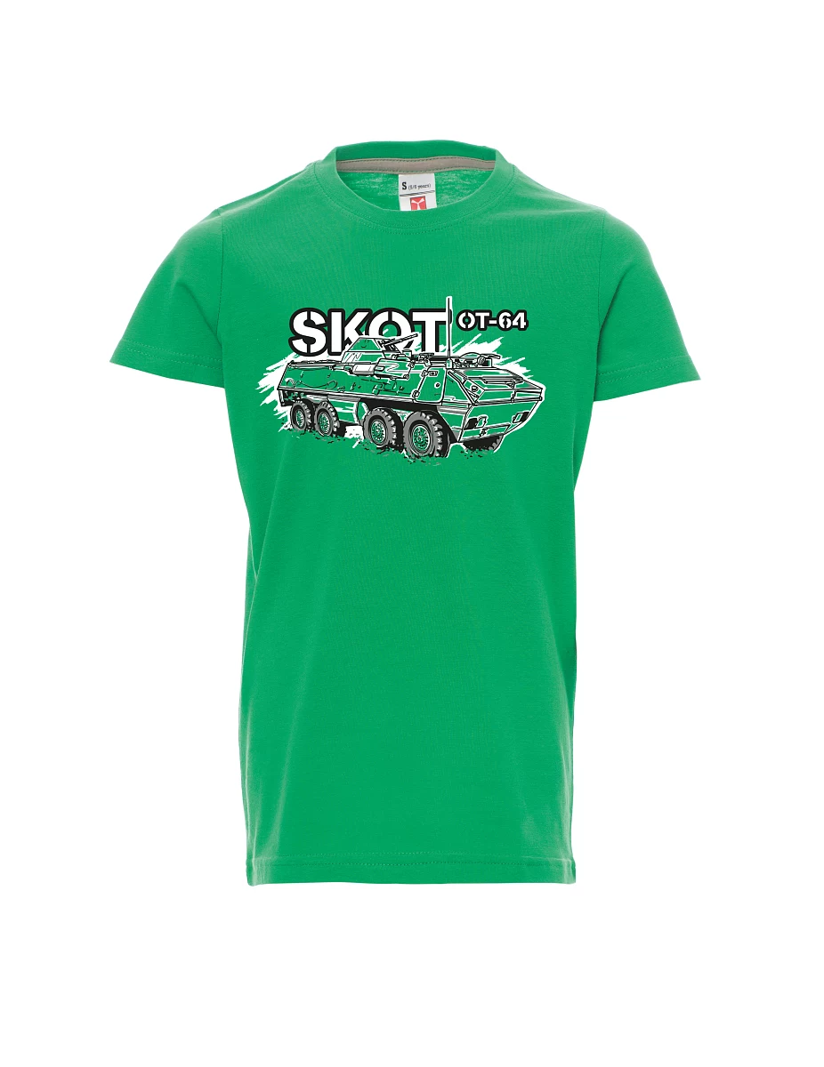 Dziecięcy t-shirt zielony Opancerzony Transporter 64 "SKOT"