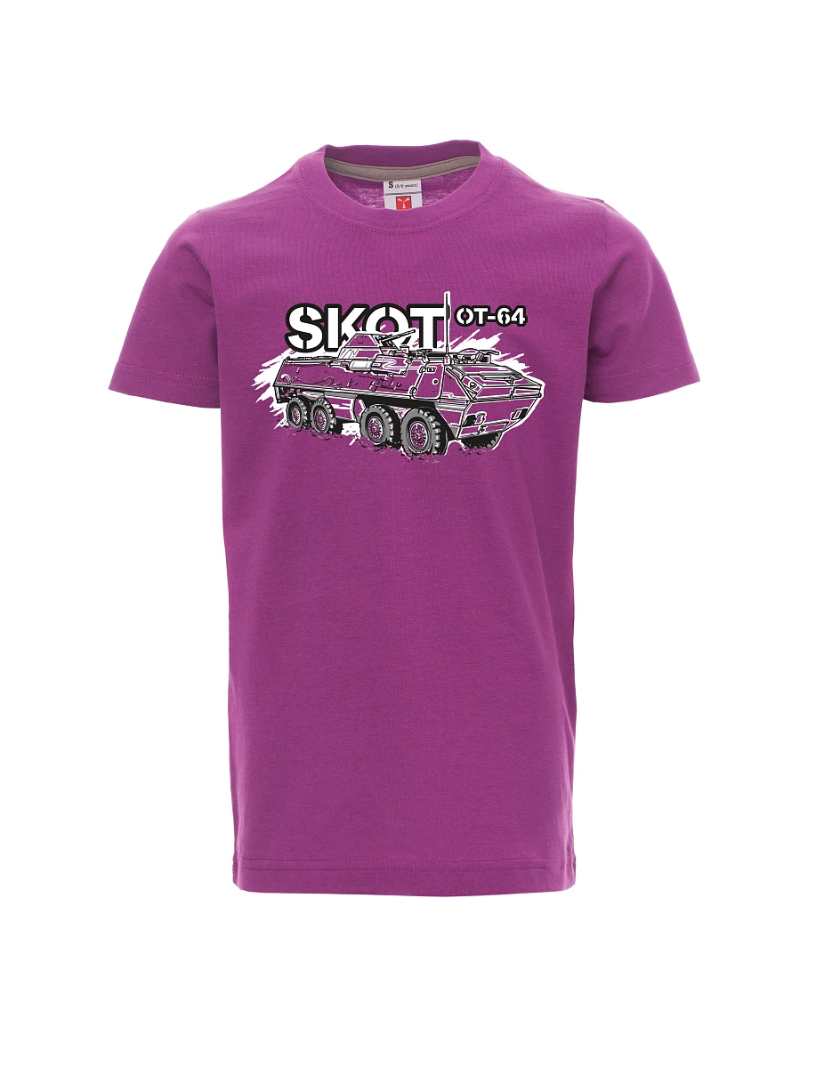 Dziecięcy t-shirt purpurowy Opancerzony Transporter 64 "SKOT"