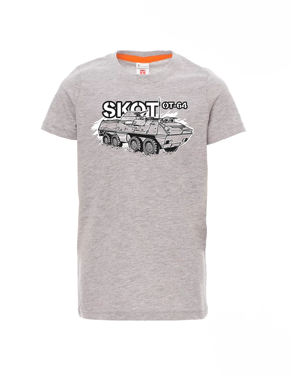 Dziecięcy t-shirt szary melange Opancerzony Transporter 64 "SKOT"