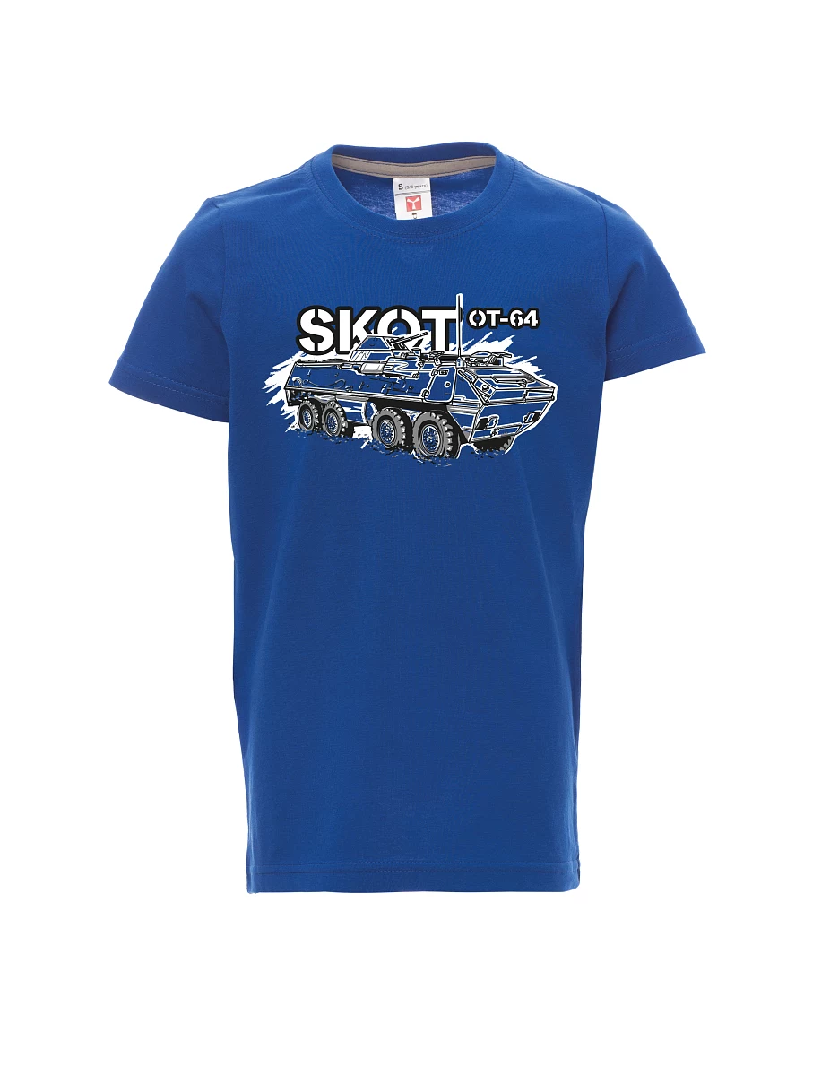 Dziecięcy t-shirt niebieski Opancerzony Transporter 64 "SKOT"