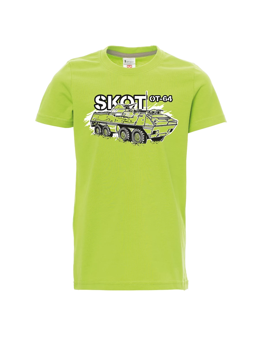 Dziecięcy t-shirt jasno zielony Opancerzony Transporter 64 "SKOT"