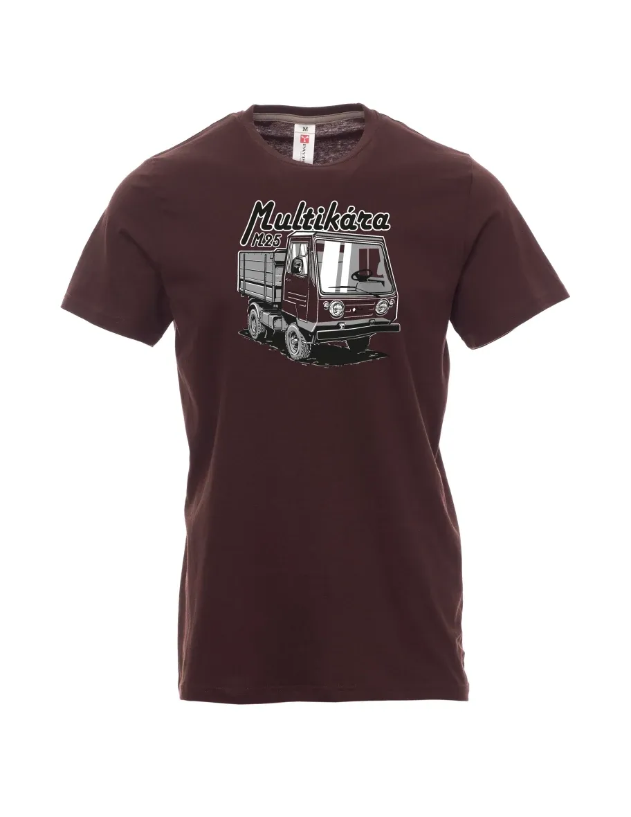 Męski t-shirt ciemny brąz M25