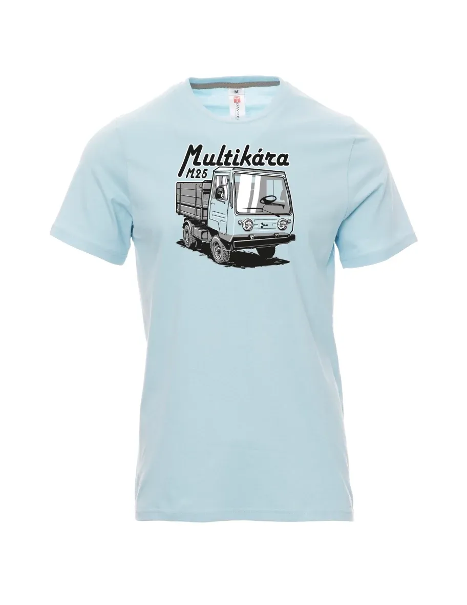 Męski t-shirt jasno niebieski M25