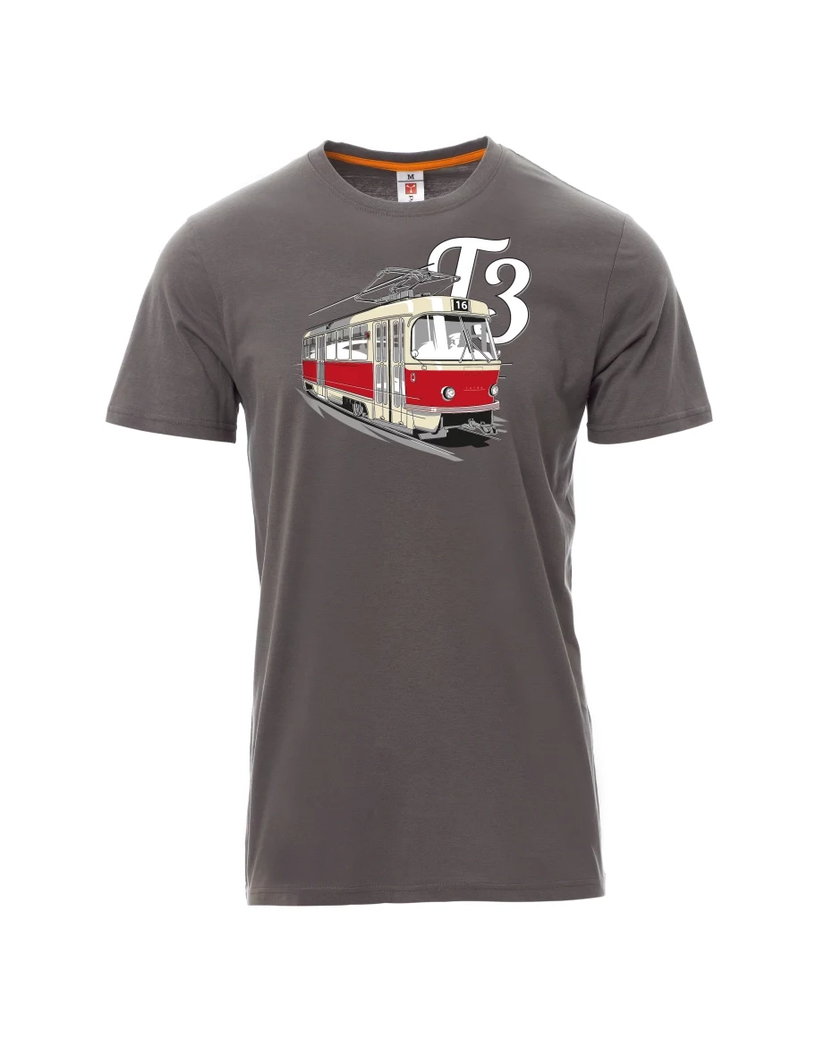 Męski t-shirt szary Tramwaj T3