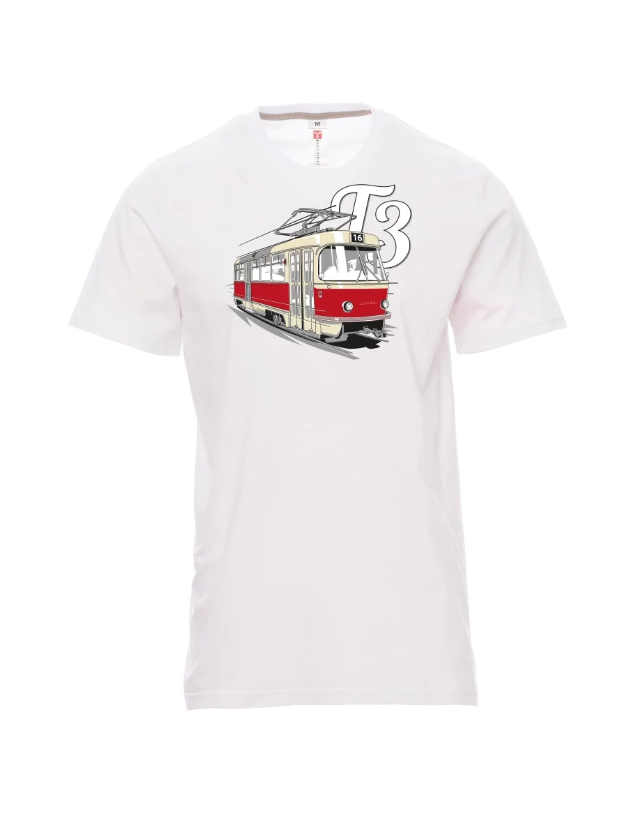 Męski t-shirt biały Tramwaj T3