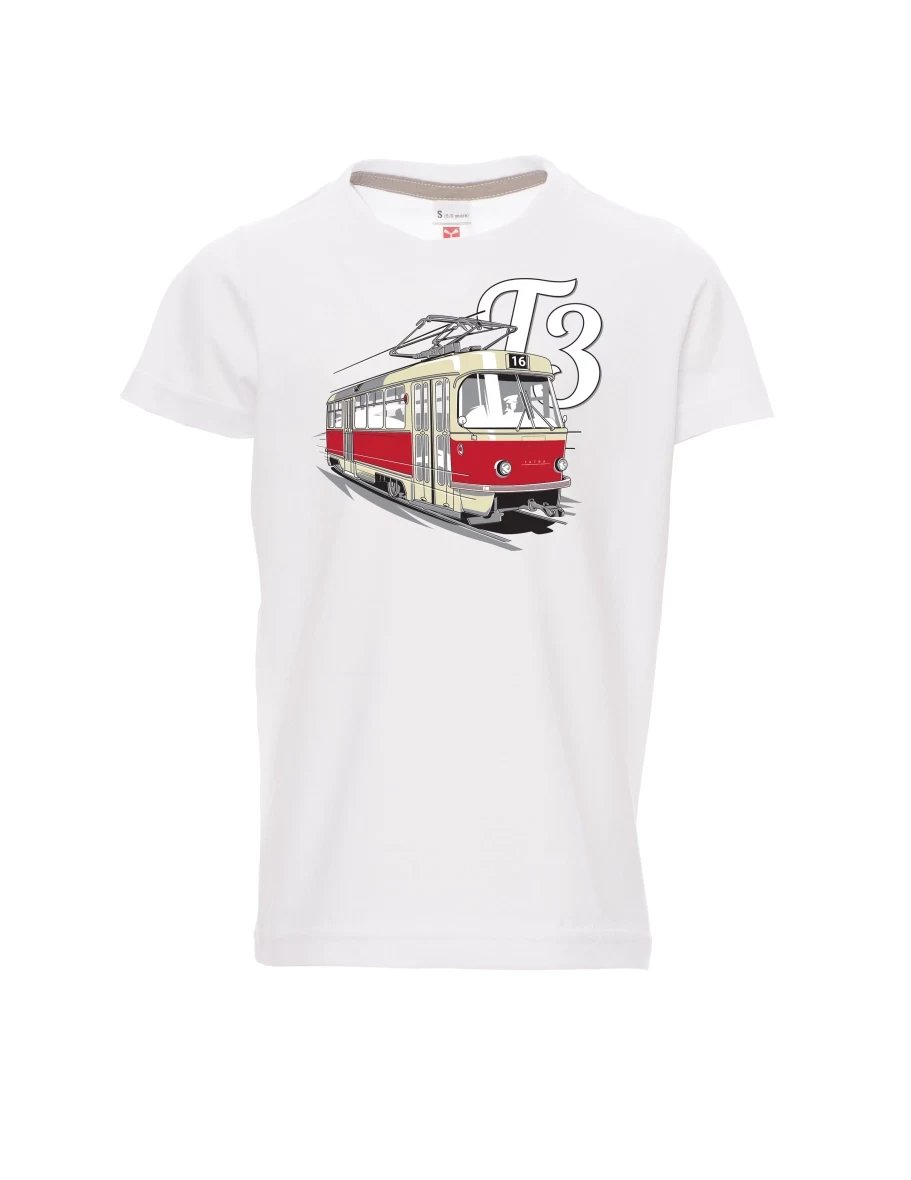 Dziecięcy t-shirt biały Tramwaj T3