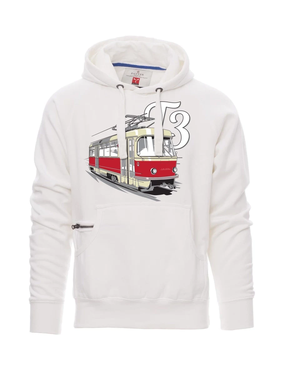 Męska bluza biała Tramwaj T3