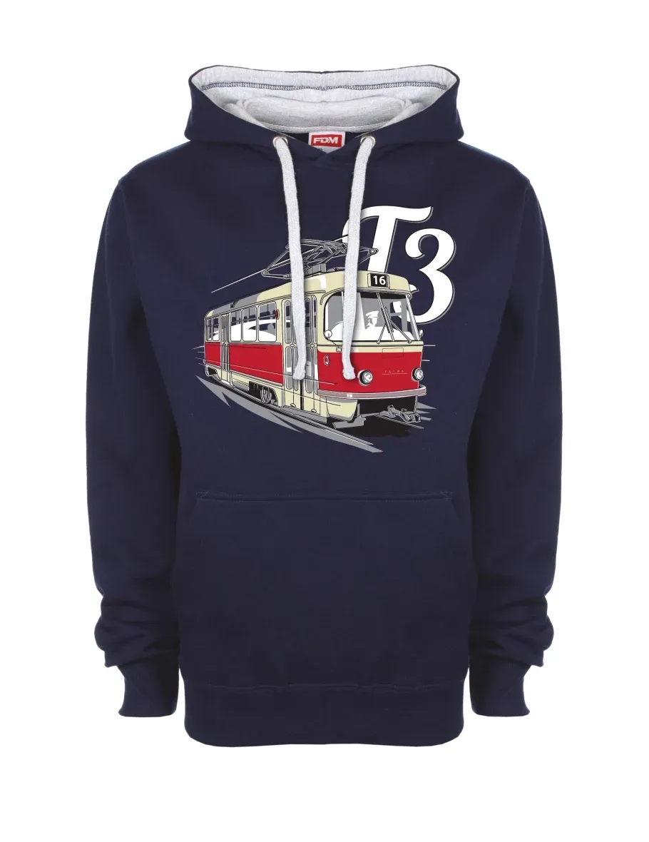 Bluza szaro-królewsko niebieska Tramwaj T3