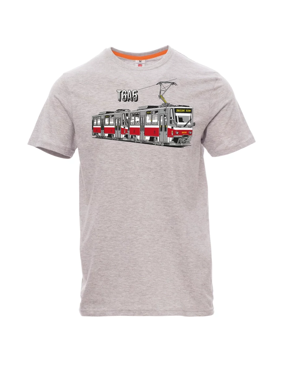 Męski t-shirt szary melanż Tramwaj T6A5