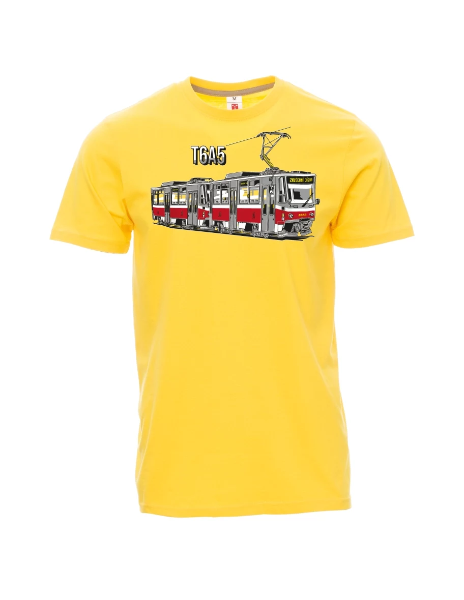 Męski t-shirt żółty Tramwaj T6A5