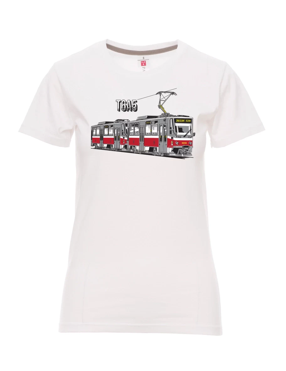 Damski t-shirt biały Tramwaj T6A5