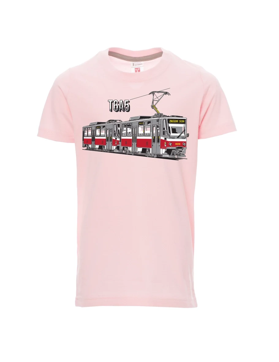 Dziecięcy t-shirt jasno różowy Tramwaj T6A5