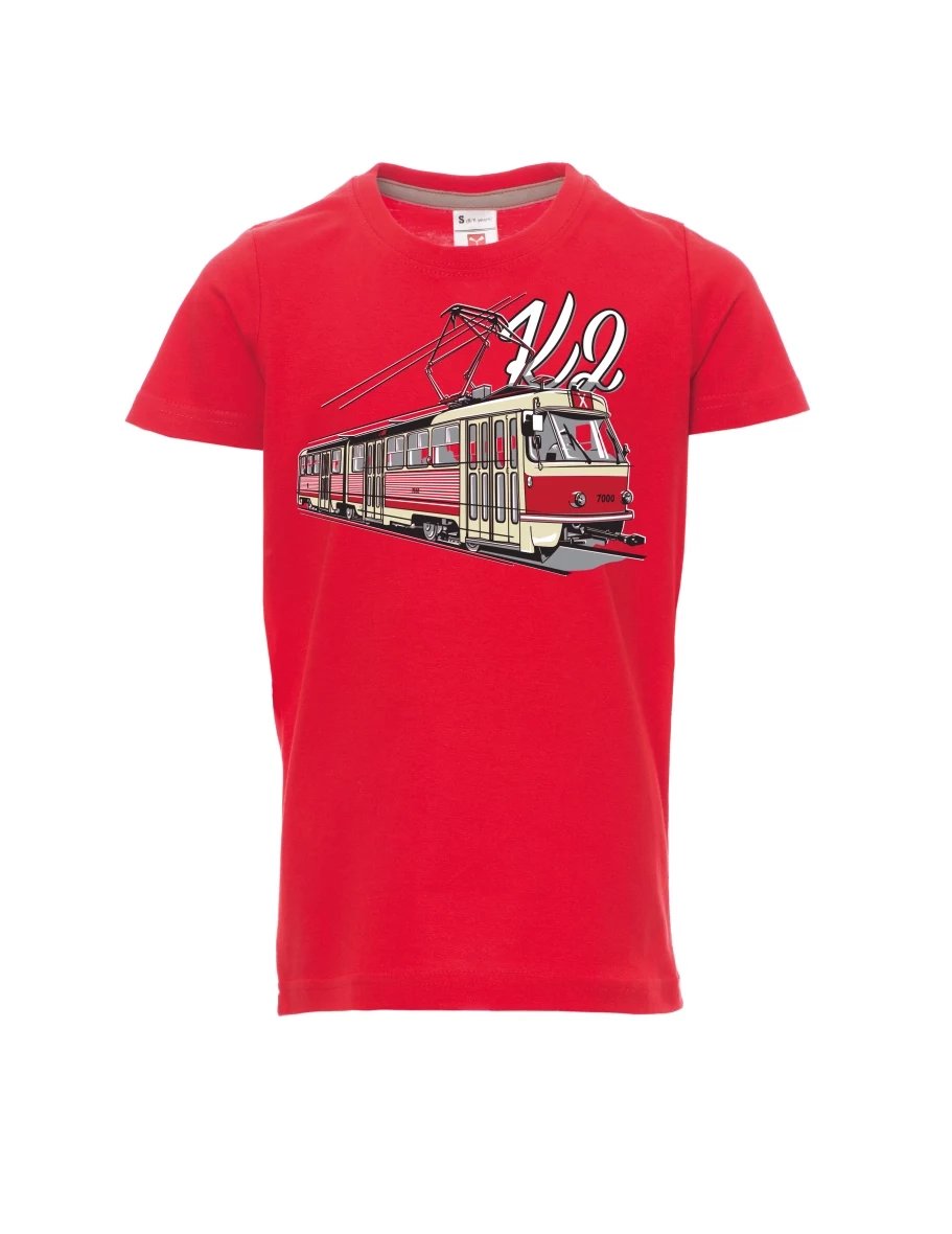 Dziecięcy t-shirt czerwony Tramwaj K2